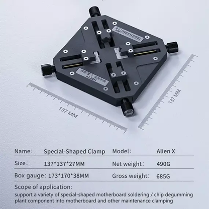 MECHANIC Alien X Universal Special-shaped Mobile Phone Motherboard Repair Fixture Glue Removal Welding 4 Bearing Adjustment