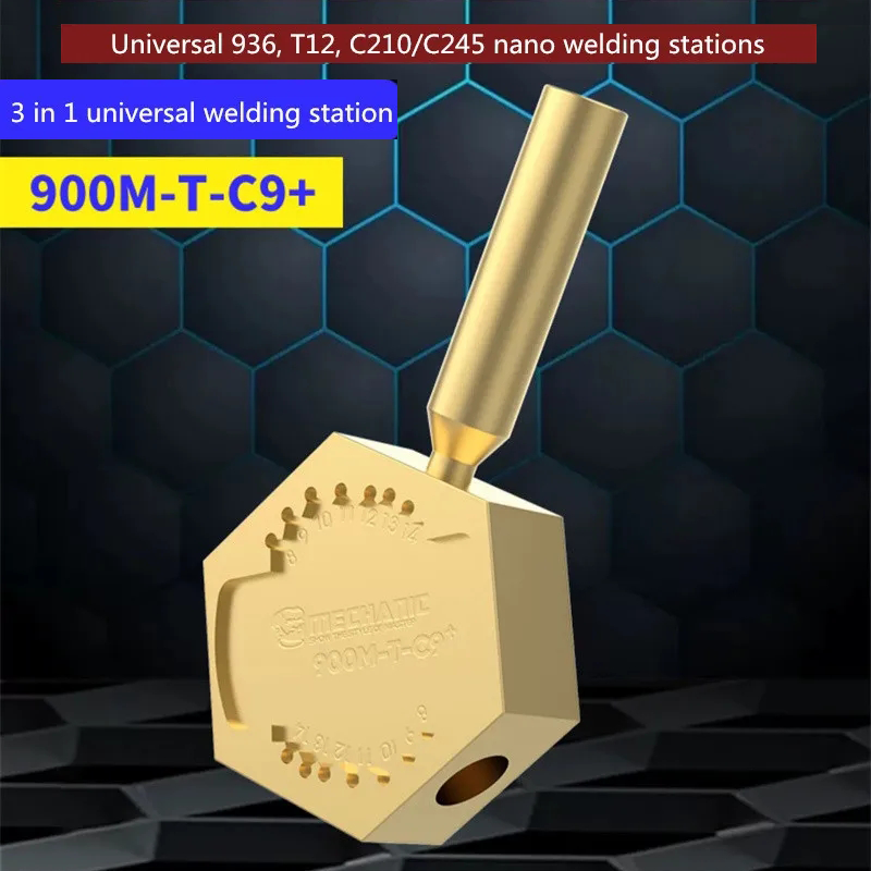 MECHANIC 900M-T-C9+ Mini Heating Soldering Station for Mobile Phone Repair Support 936/T12/210/245 Small Ironing Table