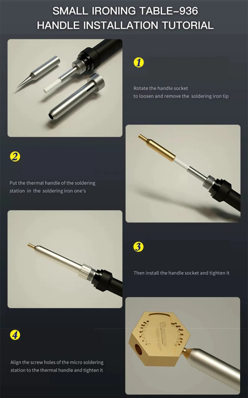 MECHANIC 900M-T-C9+ Mini Heating Soldering Station for Mobile Phone Repair Support 936/T12/210/245 Small Ironing Table