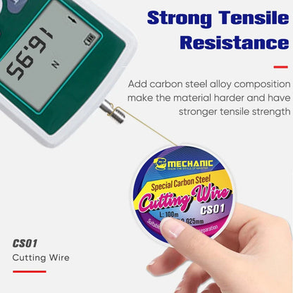 MECHANIC CS01 High Hardness Special Steel Cutting Wire for Mobile Phone LCD Screen Separation Repair Tools 0.025mm--0.08mm