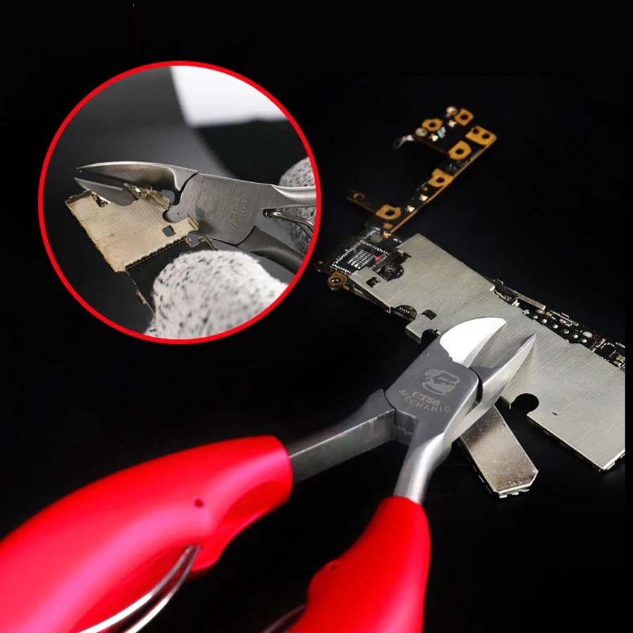MECHANIC CT50 Double Spring Oblique Mouth Pliers for Mobile Phone Motherboard Shielding Cover Special Cutting Diagonal Pliers