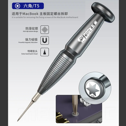 Mechanic CORN Screwdriver Kit Magnetic Screw Driver Bit Set For MacBook Phone Tablet Repair Opening Tools 9Pcs