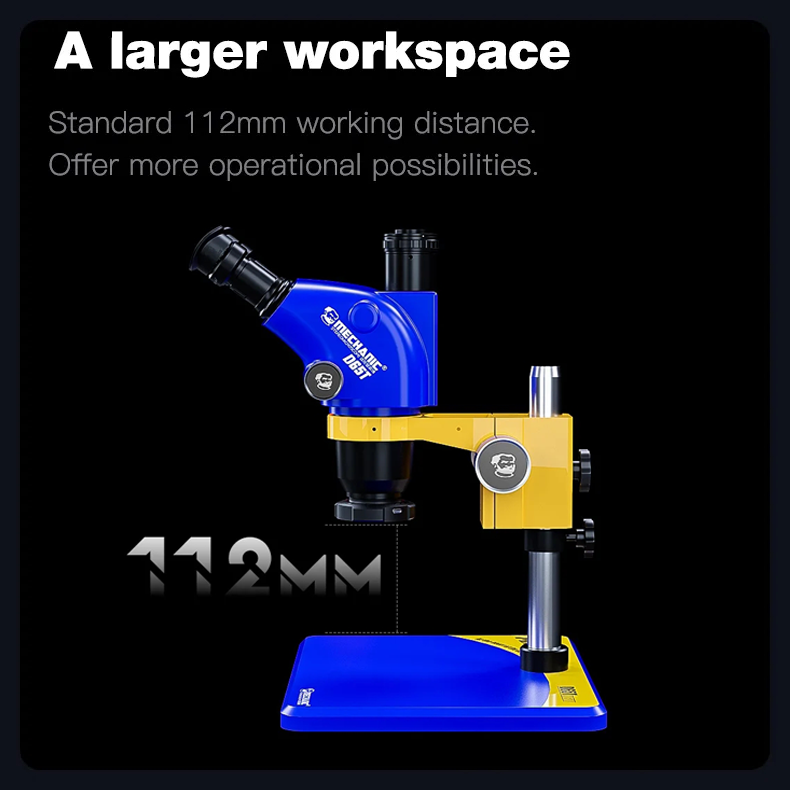 MECHANIC D65T Trinocular Stereo Microscope D65S Industrial Binocular Stereo Microscope 6.5X-65X Electronica Soldering Detection