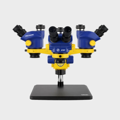 MECHANIC D75T-B11 Lab Trinocular Stereo Microscope HD Electronic Component Magnified 0.7-5.0X Continuous Zoom Observation Scope