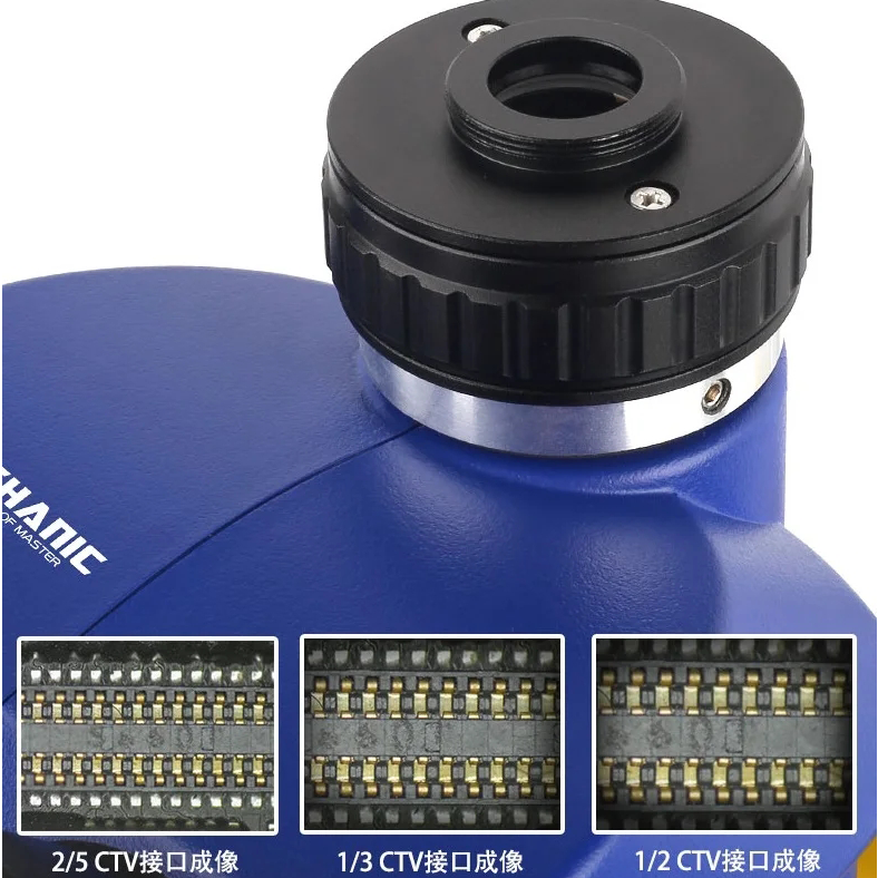 MECHANIC D75T-B11 Lab Trinocular Stereo Microscope HD Electronic Component Magnified 0.7-5.0X Continuous Zoom Observation Scope