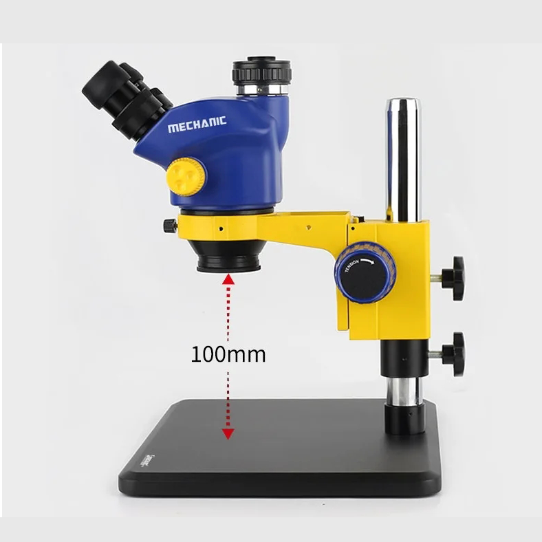 MECHANIC D75T-B11 Lab Trinocular Stereo Microscope HD Electronic Component Magnified 0.7-5.0X Continuous Zoom Observation Scope