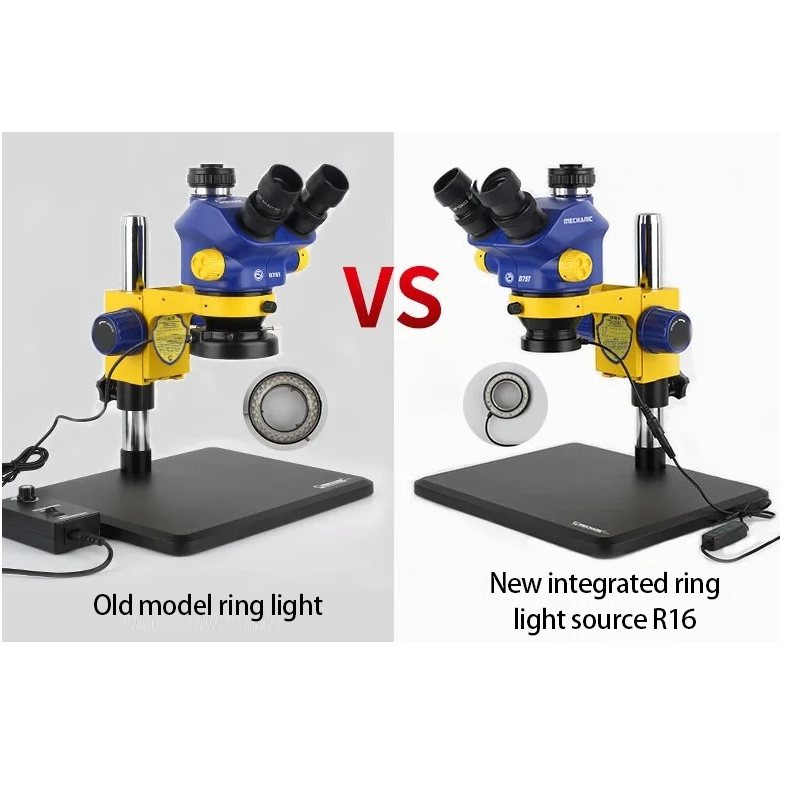 MECHANIC D75T-B11 Lab Trinocular Stereo Microscope HD Electronic Component Magnified 0.7-5.0X Continuous Zoom Observation Scope