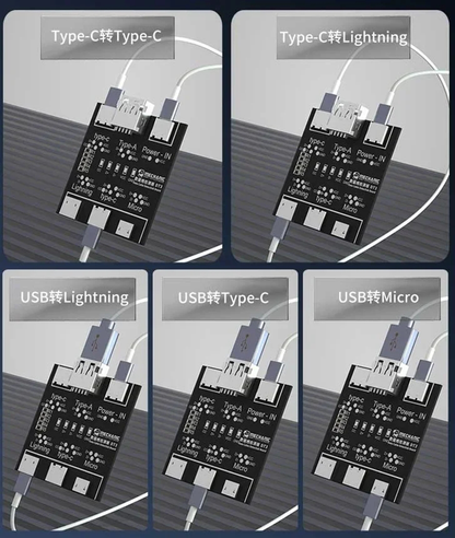 MECHANIC DT3 USB Cable Tester Data Cable Test PCB Board for IPhone Android USB Type-C Lightting Date Cable on-Off Detection tool