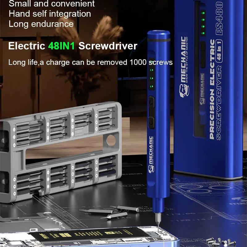 MECHANIC ES480 48in1 Multifunctional Electric Screwdriver Set for Mobile Phone Repair High Hardness Disassembly Screwdriver Tool