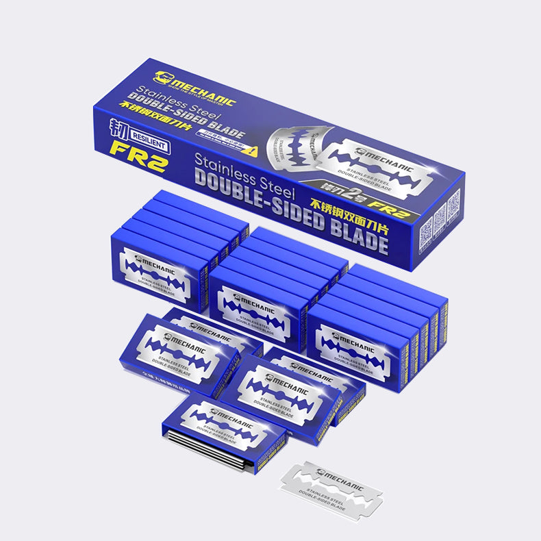 Mechanic FR2 Razor Blade Stainless Steel Double-sided Blade German Blade Scraper Shaving Eyebrows Old-fashioned Razor Manual