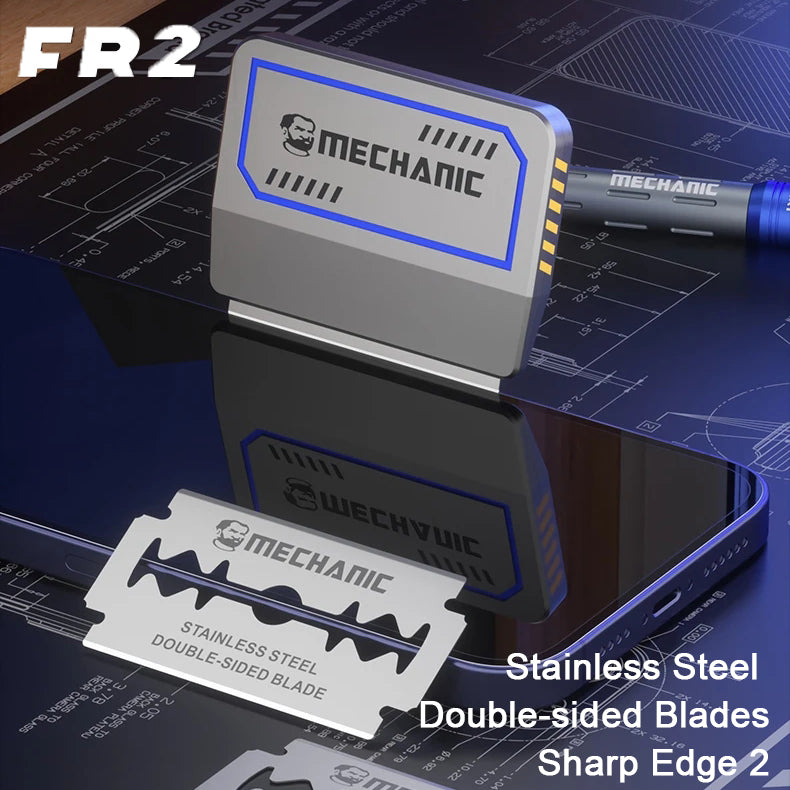 Mechanic FR2 Razor Blade Stainless Steel Double-sided Blade German Blade Scraper Shaving Eyebrows Old-fashioned Razor Manual