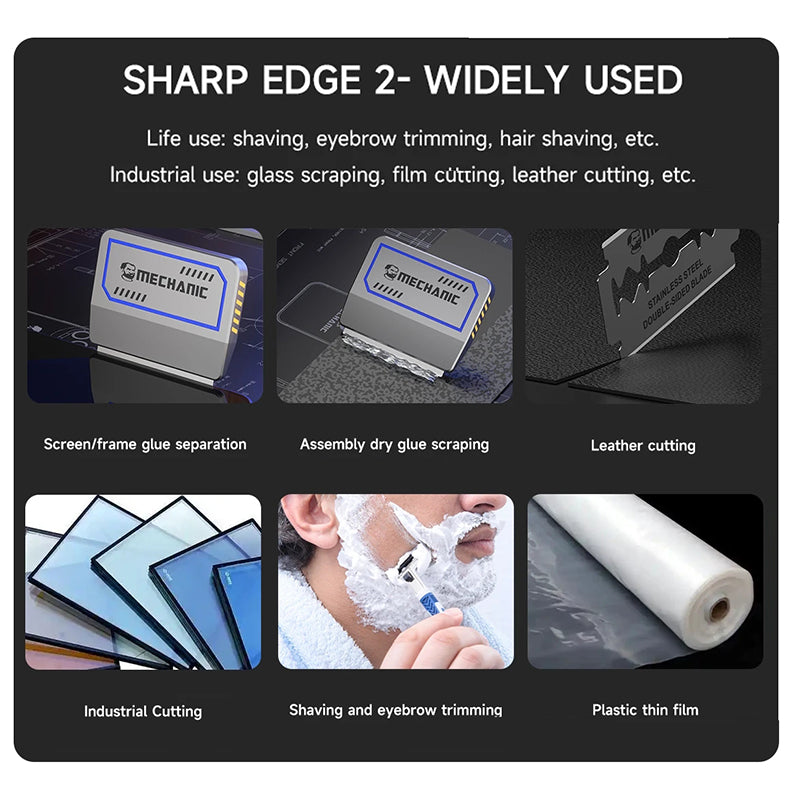 Mechanic FR2 Razor Blade Stainless Steel Double-sided Blade German Blade Scraper Shaving Eyebrows Old-fashioned Razor Manual