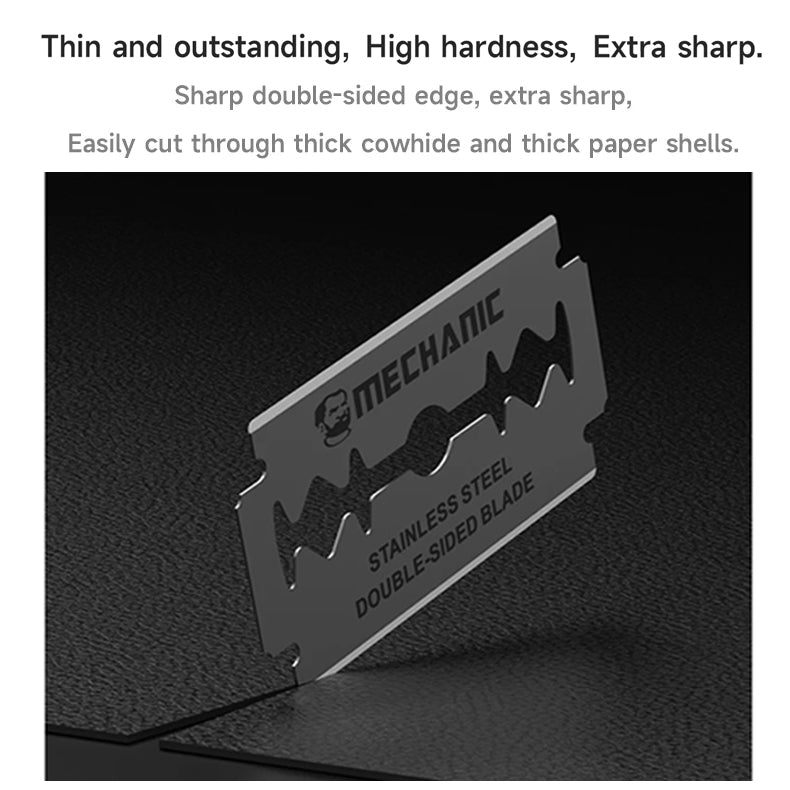 Mechanic FR2 Razor Blade Stainless Steel Double-sided Blade German Blade Scraper Shaving Eyebrows Old-fashioned Razor Manual