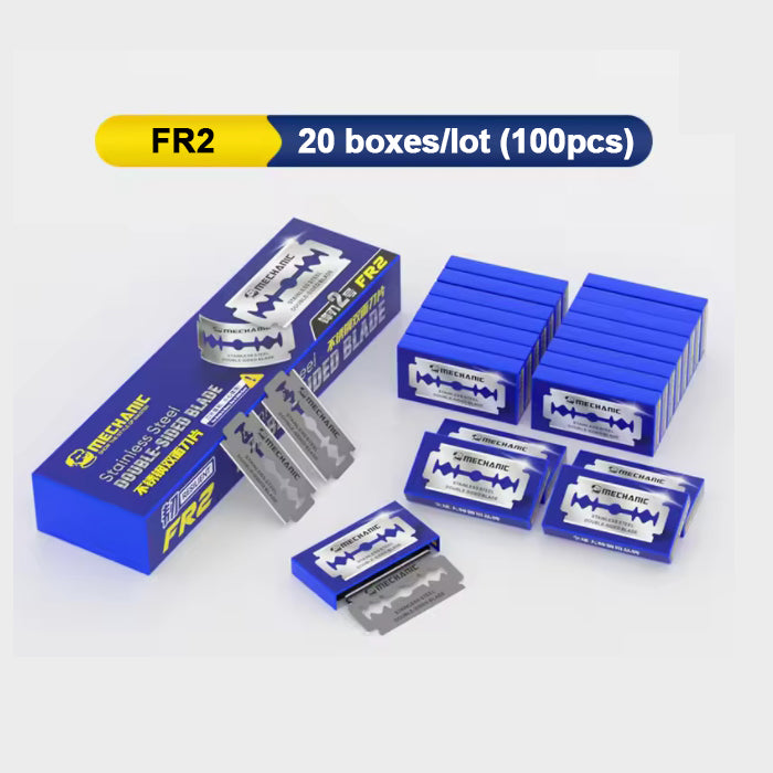 Mechanic FR2 Razor Blade Stainless Steel Double-sided Blade German Blade Scraper Shaving Eyebrows Old-fashioned Razor Manual