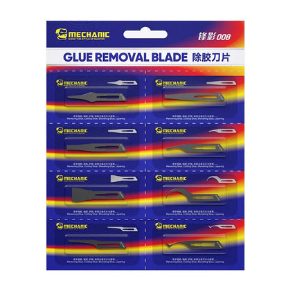 MECHANIC FengYing 008 Glue Removal Blade Set, Motherboard IC Degumming Blade Stainless Steel Knife, Hand Polished Blades