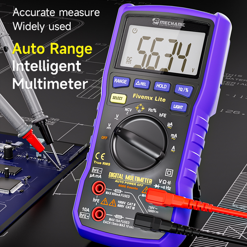 Mechanic Mini TD Five MX Digital Multimeter NCV Temp Measurement for Mobile Phone Repair High Precision Temperature Detection Multimeter