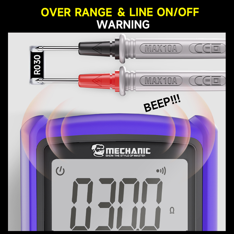 Mechanic Mini TD Five MX Digital Multimeter NCV Temp Measurement for Mobile Phone Repair High Precision Temperature Detection Multimeter