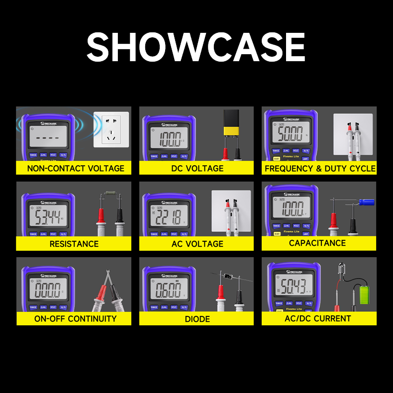 Mechanic Mini TD Five MX Digital Multimeter NCV Temp Measurement for Mobile Phone Repair High Precision Temperature Detection Multimeter