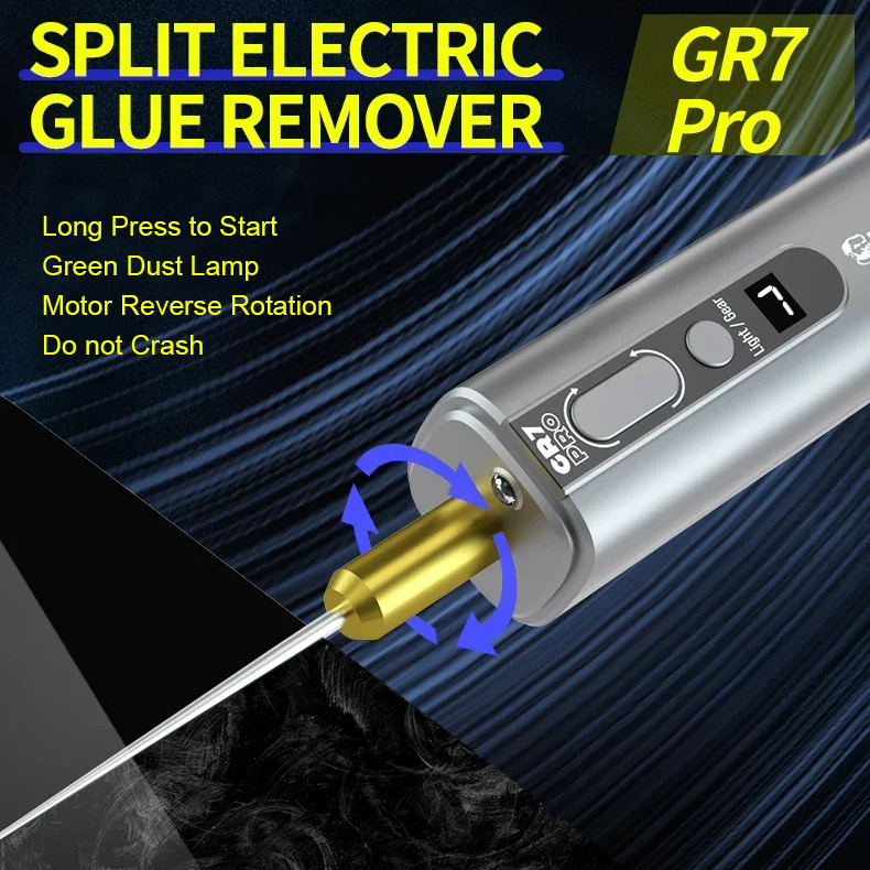 MECHANIC GR7 Pro Adhesive Tape Applicator 7 Speed Electric Detacher with 2000mAh Battery Built-in LED Light Split Design
