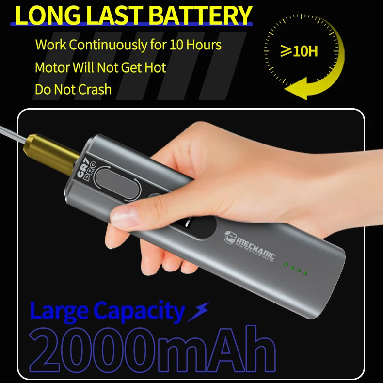 MECHANIC GR7 Pro Adhesive Tape Applicator 7 Speed Electric Detacher with 2000mAh Battery Built-in LED Light Split Design