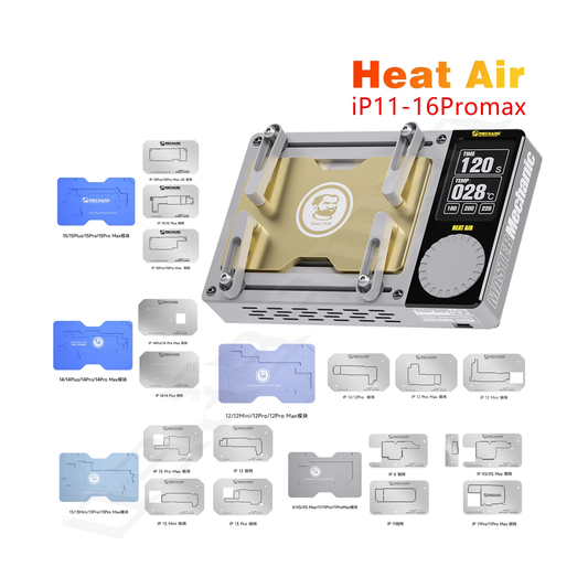 MECHANIC HEAT AIR Intelligent Preheating Platform For iPhone X-16 PRO MAX Motherboard Layered Chip BGA Stencil/Dot Matrix Repair