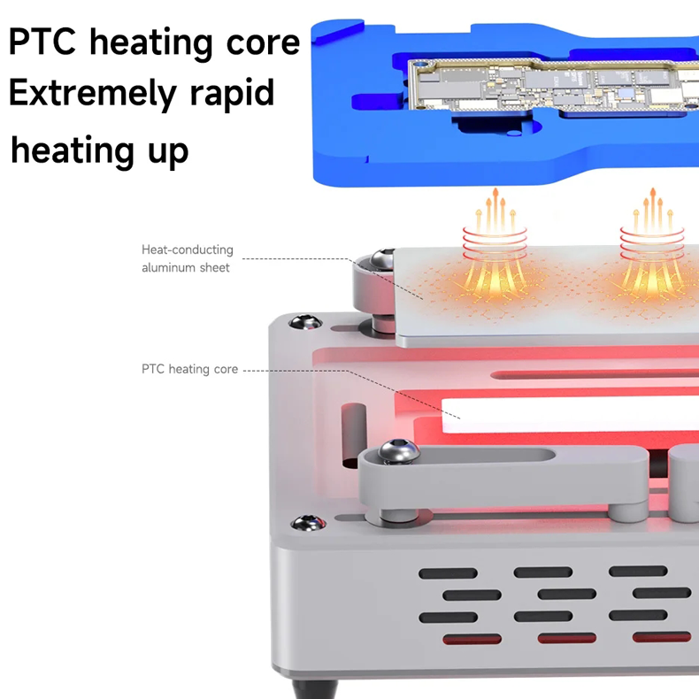 MECHANIC HEAT AIR Intelligent Preheating Platform For iPhone X-16 PRO MAX Motherboard Layered Chip BGA Stencil/Dot Matrix Repair