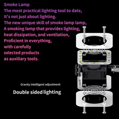 MECHANIC K9450 with Bracket Lighting Fan Smoke Sucking Adjustable Fast Cooling Tool for Mobile Phone Repair Lighting Lamp