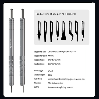 MECHANIC KH-001 Multifunctional Glue Removal Blade Set Side Adhesive Removal Pry Blade PCB Motherboard Disassemble Repair Tools