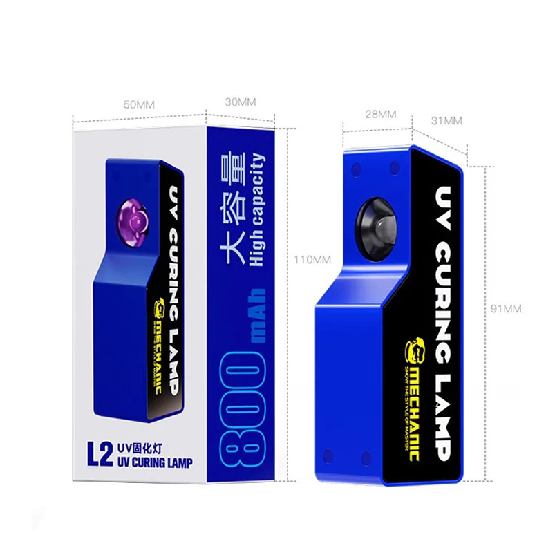 Mechanic NEW L2 UV Curing Lamp 800mAh Large Capacity for Phone PC Motherboard UV Glue Green Black Oil Fast Curing Repair Light