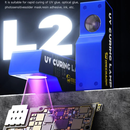 Mechanic NEW L2 UV Curing Lamp 800mAh Large Capacity for Phone PC Motherboard UV Glue Green Black Oil Fast Curing Repair Light