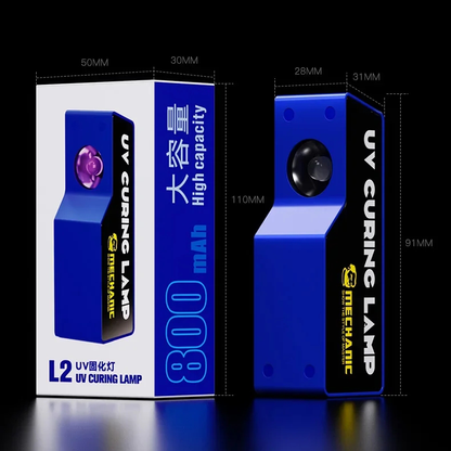 Mechanic NEW L2 UV Curing Lamp 800mAh Large Capacity for Phone PC Motherboard UV Glue Green Black Oil Fast Curing Repair Light