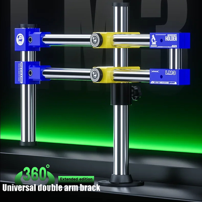 MECHANIC LM3 360° Universal Double Arm Stand for Mobile Phone Motherboard PCB Repair Microscope Support Rotating Stand Tool