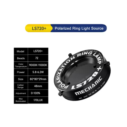 MECHANIC LS720+SE LS360 Microscope Ring Light Polarized Ring Lamp Eliminates Reflection for Soldering Repair Stereo Microscopes