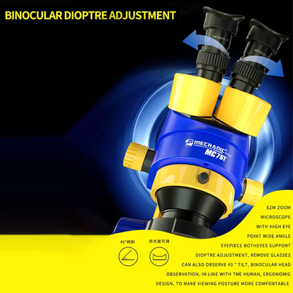 MECHANIC MC75T-B11 HD Trinocular Microscope ForMobile Phone PCB Rework Assembly Industrial Grade Stereo Detect Repair Tools