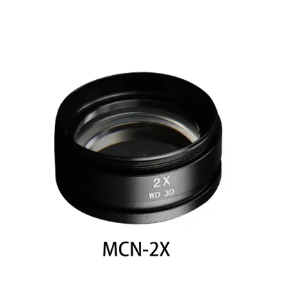 Mechanic Microscope Auxiliary Objective Lens 0.3X/0.5X/0.7X/2X MCN Eyepiece for Increase Working Distance of Stereo Microscopes