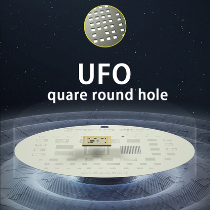 MECHANIC UFO Series High Temperature Resistance Quare Round Hole BGA Reballing Steel Stencil