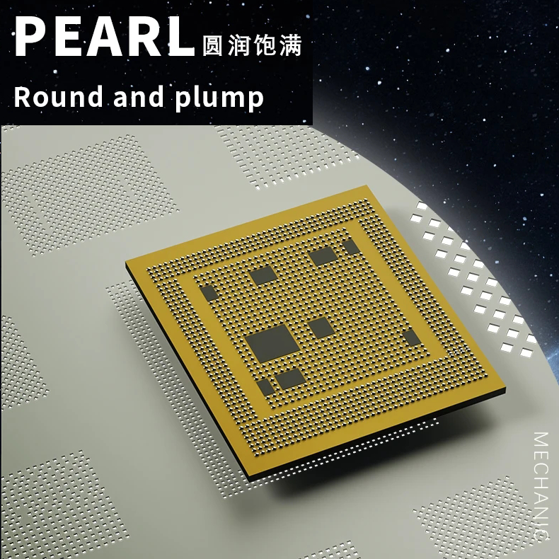 MECHANIC UFO Series High Temperature Resistance Quare Round Hole BGA Reballing Steel Stencil