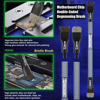 Mechanic Steel Brush Motherboard Chip Glue Removal IC Pad Cleaning PCB CPU Clean Dust PCB BGA Repair Soldering Brush