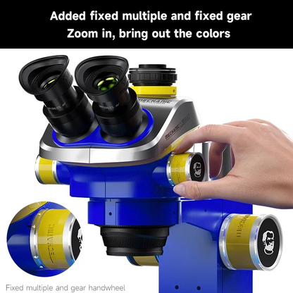 MECHANIC Mic3-B11 Trinocular Stereo Microscope WF10X/25MM Eyepiece 7-50X Continuous Zoom for Phone PCB Welding Microscope Tool