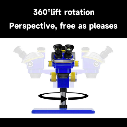 MECHANIC Mic3-B11 Trinocular Stereo Microscope WF10X/25MM Eyepiece 7-50X Continuous Zoom for Phone PCB Welding Microscope Tool