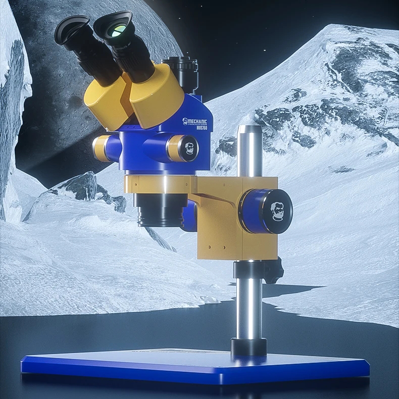 MECHANIC MOS760 Triocular Microscope 7X-60X Magnification 360 Degree Rotation Phone PCB Soldering MOS750 Binocular Microscope