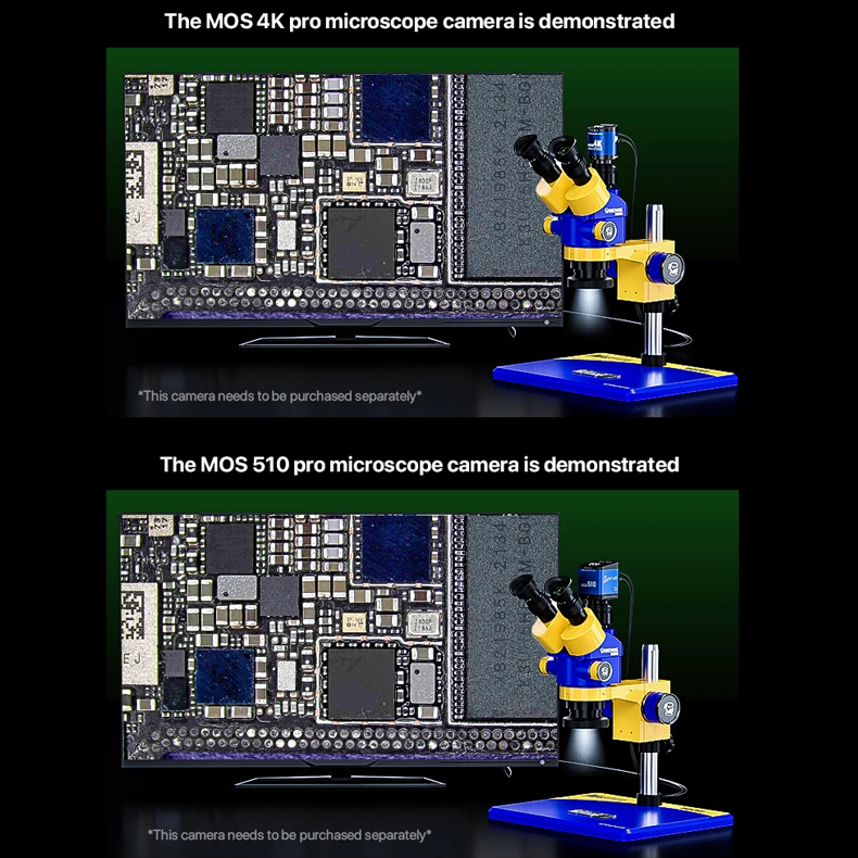 MECHANIC MOS760 Triocular Microscope 7X-60X Magnification 360 Degree Rotation Phone PCB Soldering MOS750 Binocular Microscope