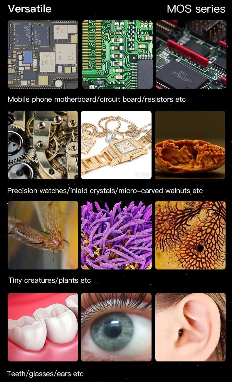 MECHANIC MOS760 Triocular Microscope 7X-60X Magnification 360 Degree Rotation Phone PCB Soldering MOS750 Binocular Microscope