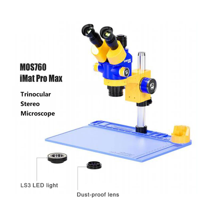 MECHANIC MOS760 Triocular Microscope 7X-60X Magnification 360 Degree Rotation Phone PCB Soldering MOS750 Binocular Microscope