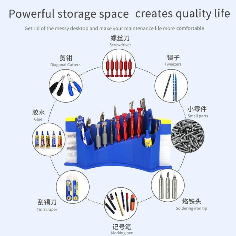 MECHANIC MT-BR10 BR5 Storage Box Desktop Parts Maintenance Tool Organizer For Mobile Phone Repair Screwdriver/Tweezers Storage