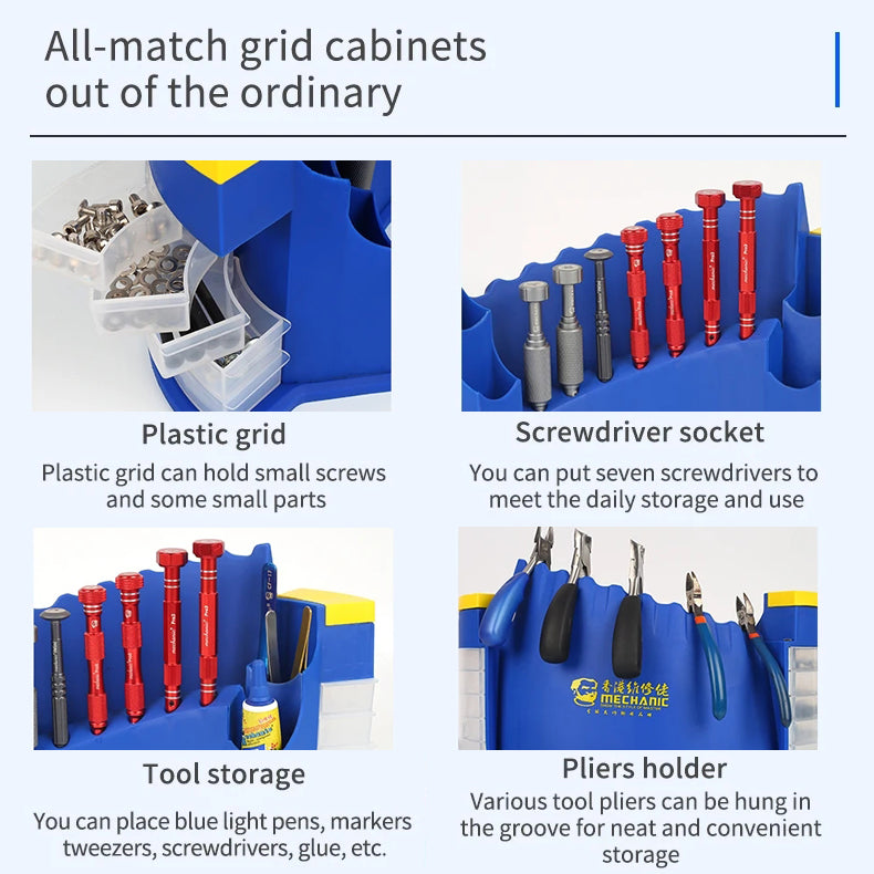 MECHANIC MT-BR10 BR5 Storage Box Desktop Parts Maintenance Tool Organizer For Mobile Phone Repair Screwdriver/Tweezers Storage