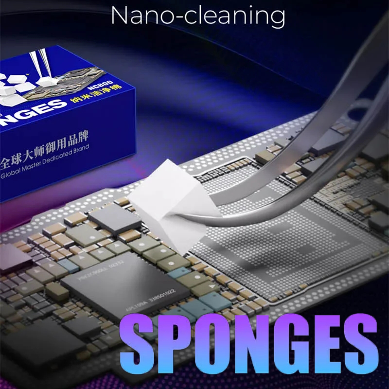 Mechanic NC800 Nano Cleaning Sponge For Cleaning Motherboard Screen Camera PCB Soldering Flux Solder Oil Repair Cleaner Tool