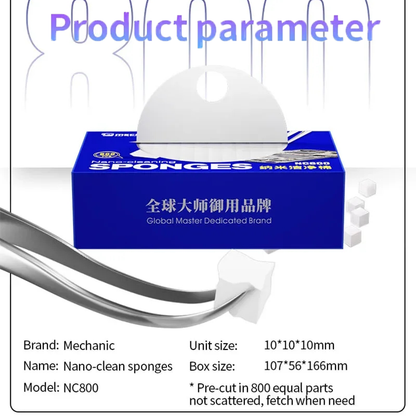 Mechanic NC800 Nano Cleaning Sponge For Cleaning Motherboard Screen Camera PCB Soldering Flux Solder Oil Repair Cleaner Tool