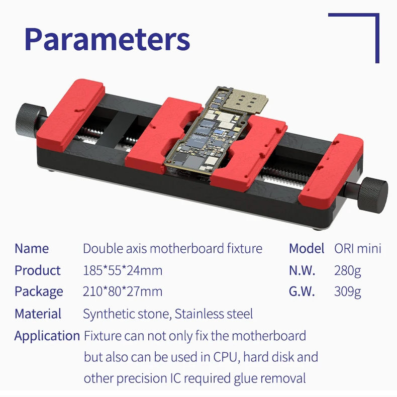Mechanic Ori Mini Double Axis Motherboard Fixture – Precision Tool for IP & Android Motherboard IC Chip Soldering & Repair