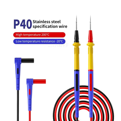MECHANIC P30 P40 Multimeter Pen 1000V 20A Soft Anti-Scalding Silicone Wire Extra Tip Probe Test Pen for Digital Multimeter